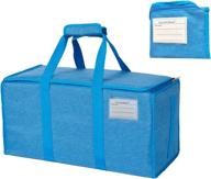 yelaiyehao extra large storage tote: heavy-duty moving bag for space saving storage - lake blue, 1 pcs логотип