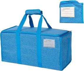 img 4 attached to YELAIYEHAO Extra Large Storage Tote: Heavy-Duty Moving Bag for Space Saving Storage - Lake Blue, 1 PCS