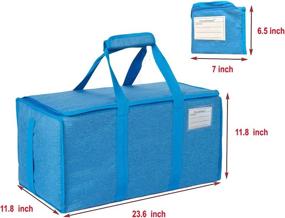 img 3 attached to YELAIYEHAO Extra Large Storage Tote: Heavy-Duty Moving Bag for Space Saving Storage - Lake Blue, 1 PCS