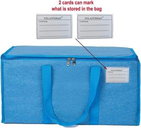 img 2 attached to YELAIYEHAO Extra Large Storage Tote: Heavy-Duty Moving Bag for Space Saving Storage - Lake Blue, 1 PCS