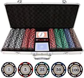 img 1 attached to 🃏 Enhance Your Poker Game with JP Commerce 500 Piece Z-Pro Clay Poker Chips