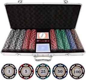 img 2 attached to 🃏 Enhance Your Poker Game with JP Commerce 500 Piece Z-Pro Clay Poker Chips