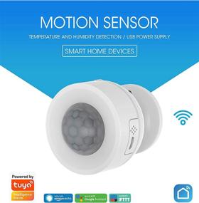 img 3 attached to 🏢 Smart PIR Motion Sensors: WiFi Motion Detector with Temperature and Humidity Sensor, USB Charge, Alexa and Google Home Compatible - Ideal for Smart Home Automation