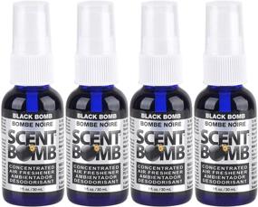 img 1 attached to 🌬️ Highly Potent 100% Concentrated Air Freshener - Set of 4 (Black Scent Bomb)