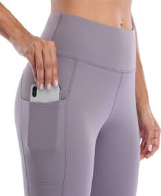 img 2 attached to 🧥 Термоэластичные леггинсы с высокой посадкой и карманами ATTRACO для женщин с флисовой подкладкой - идеальные зимние штаны для йоги.