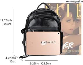 img 2 attached to Backpack Leather Shoulder Lightweight Handbags