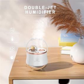 img 3 attached to 🌬️ CEENFFO Mini Humidifier Cute, Cool Mist Humidifier - Adjustable Mist Double Mode, 400ml Portable Humidifier for Bedroom Kids, Office, Desk Travel, Desktop, Home (White)