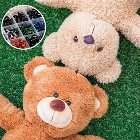 img 1 attached to 👀 600pcs Plastic Safety Eyes and Noses: Amigurumi Crochet Crafts Dolls Stuffed Animals & Teddy Bears | Multiple Colors & Sizes (Ø 6~14mm)