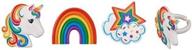 enchanting set of 24 unicorns and rainbows cupcake rings логотип