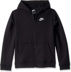 img 4 attached to 👕 Превосходный комфорт: детская толстовка с полной молнией Nike Boys NSW Club обеспечивает стиль и теплоность.
