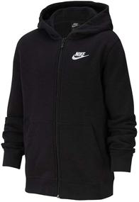 img 1 attached to 👕 Превосходный комфорт: детская толстовка с полной молнией Nike Boys NSW Club обеспечивает стиль и теплоность.