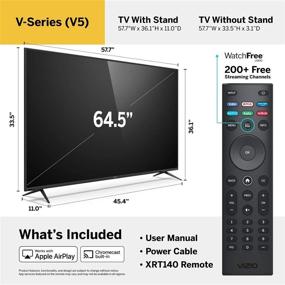 img 2 attached to 📺 Renewed VIZIO 65-Inch V-Series Smart TV with 4K UHD LED HDR, Apple AirPlay, Chromecast Built-in, Dolby Vision & HDR10+, HDMI 2.1, Auto Game Mode, Low Latency Gaming (V655-H19)