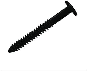 img 2 attached to 🔩 Black Exterior Vinyl Shutter Hardware - Pack of 32 Window Shutters Panel Peg Lok Pin Screws Spikes, 3 inch Fasteners