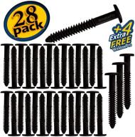 🔩 black exterior vinyl shutter hardware - pack of 32 window shutters panel peg lok pin screws spikes, 3 inch fasteners логотип