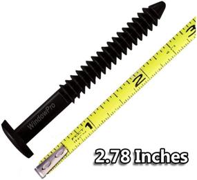 img 3 attached to 🔩 Black Exterior Vinyl Shutter Hardware - Pack of 32 Window Shutters Panel Peg Lok Pin Screws Spikes, 3 inch Fasteners