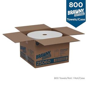 img 2 attached to Brawny Professional H700 Disposable Cleaning Towel: Long Distance Roll, White - 1 Roll of 800 Cloths