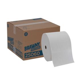 img 4 attached to Brawny Professional H700 Disposable Cleaning Towel: Long Distance Roll, White - 1 Roll of 800 Cloths