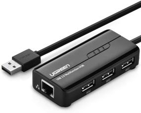 img 4 attached to 🔌 UGREEN RJ45 адаптер Ethernet с USB 2.0 хабом - Быстрый USB сетевой адаптер для Nintendo Switch, Wii, Windows, MacBook Air, Chromebook и других устройств.