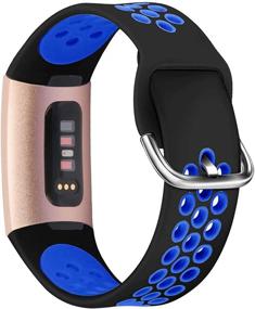 img 2 attached to 🏋️ Спортивные браслеты высокого качества для Fitbit Charge 3/4 - водонепроницаемые и дышащие запасные ремешки для мужчин и женщин