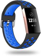 🏋️ спортивные браслеты высокого качества для fitbit charge 3/4 - водонепроницаемые и дышащие запасные ремешки для мужчин и женщин логотип