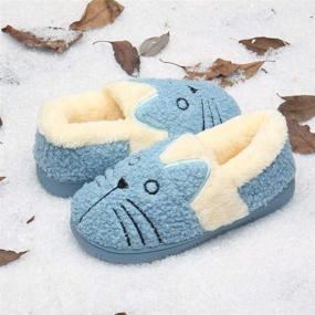 img 1 attached to 🧦 Winter Cartoon Slippers: Cozy Indoor Shoes for Boys' Playtime!