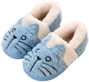 img 4 attached to 🧦 Winter Cartoon Slippers: Cozy Indoor Shoes for Boys' Playtime!