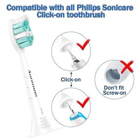 img 1 attached to 🦷 Aoremon 8-пакет Запасных насадок для зубных щеток для Philips Sonicare: Совместим с HX9023/65 и насадками для электрических зубных щеток (белый)