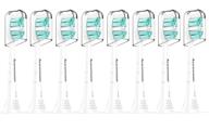 🦷 aoremon 8-pack replacement toothbrush heads for philips sonicare: compatible with hx9023/65 and snap-on electric toothbrushes (white) logo
