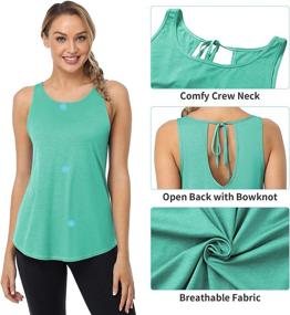 img 3 attached to ATTRACO Women's Racerback Workout Tank Tops with Keyhole Mesh - Ideal for Yoga, Gym, and Exercise