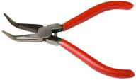 🔧 versatile 5 inch soft grip bent nose pliers: carbon steel with serrated jaw - perfect for jewelry making and crafts logo