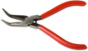 img 2 attached to 🔧 Versatile 5 Inch Soft Grip Bent Nose Pliers: Carbon Steel with Serrated Jaw - Perfect for Jewelry Making and Crafts