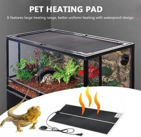 img 3 attached to Premium 2-Pack Reptile Heating Pad: Adjustable Temperature Control Under Tank Heater for Reptiles, Turtles, Tortoises, Snakes, and Lizards