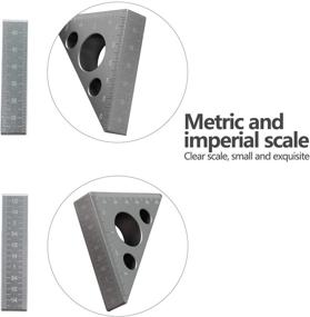 img 2 attached to Versatile Aluminum Triangle Carpenters Woodworking Tool: Multiple Functions for Precision Woodwork