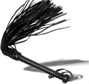 img 4 attached to 🐎 Prairie Horse Supply: Leather and Suede Floggers in Various Styles with Stick Handle and Knobbed Crop