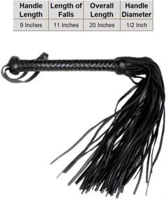 img 3 attached to 🐎 Prairie Horse Supply: Leather and Suede Floggers in Various Styles with Stick Handle and Knobbed Crop