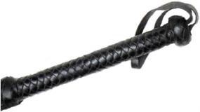 img 1 attached to 🐎 Prairie Horse Supply: Leather and Suede Floggers in Various Styles with Stick Handle and Knobbed Crop