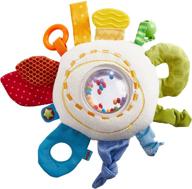 🌈 haba rainbow round teether cuddly - interactive soft toy with rattle & teething features logo