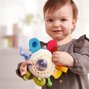 img 1 attached to 🌈 HABA Rainbow Round Teether Cuddly - Interactive Soft Toy with Rattle & Teething Features