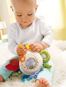 img 2 attached to 🌈 HABA Rainbow Round Teether Cuddly - Interactive Soft Toy with Rattle & Teething Features