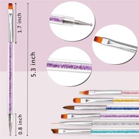 img 2 attached to 💅 iminoo 6PCS Nail Art Brushes: Double Ended Liner & Dotting Pen for DIY Nail Art Designs (Style B)