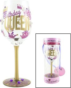 img 2 attached to Premium Birthday Queen Wine Glass: Hand-Painted Purple and Gold Design; Funny Gift for Women; Unique Red or White Wine Glasses