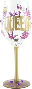 img 3 attached to Premium Birthday Queen Wine Glass: Hand-Painted Purple and Gold Design; Funny Gift for Women; Unique Red or White Wine Glasses