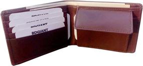 img 4 attached to Bdgiant Leather Bifold Credit Sections Black Men's Accessories