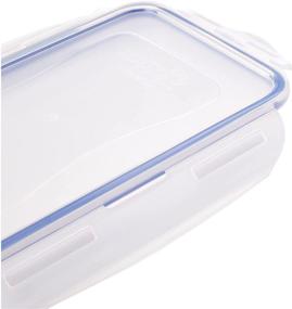 img 2 attached to 🍪 LocknLock Easy Essentials Food Storage Containers, BPA Free, Rectangle - 8 Cup Capacity for Cookies, Clear & Airtight