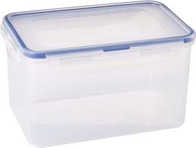 img 4 attached to 🍪 LocknLock Easy Essentials Food Storage Containers, BPA Free, Rectangle - 8 Cup Capacity for Cookies, Clear & Airtight