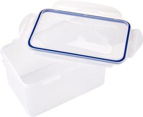 img 3 attached to 🍪 LocknLock Easy Essentials Food Storage Containers, BPA Free, Rectangle - 8 Cup Capacity for Cookies, Clear & Airtight