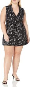 img 2 attached to Star Vixen Plus Size Sleeveless Fauxwrap Women's Clothing for Dresses