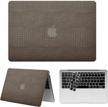 watbro leather case compatible with macbook air 13-inch 2020 2019 2018 released a2337 m1/a2179/a1932 touch id logo