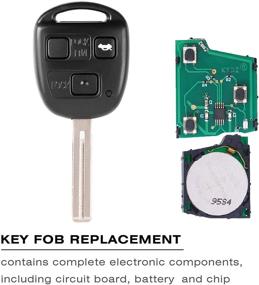 img 2 attached to 🔑 Keyless Entry Remote Key Fob Compatible with Lexus ES300 (2002-2003), GS300 (1997-2005), GS400 (1998-2000), GS430 (2001-2005), IS300 (2001-2005), and LS400 (1998-2000) - Part Number: HYQ1512V, 89785-50031.