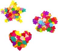 🌸 enhance your crafts: hyamass 300pcs colorful mini felt flower heart star embellishments for diy decoration logo